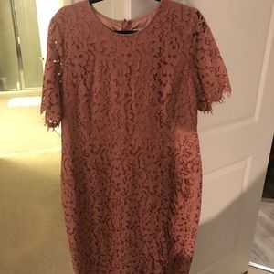 Pink lace dress